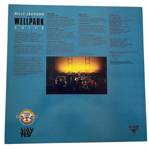 RARE BILLY JACKSON, The Wellpark Suite Vinyl Album, Celtic | Scottish Folk Music - Picture 2 of 2